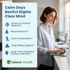 Lithium Orotate 5/10mg, L-Theanine 200mg, Ashwagandha 300mg - Mood Focus Memory Brain Supplements with Bacopa Monnieri, Lion’s Mane, Magnesium, Zinc D3 B6 Folate B12 - 120 Vegan Capsules, 2 Months