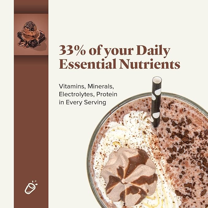 Keto Chow Chocolate | Keto Meal Replacement Shake Powder | Nutritionally Complete | Low Carb | Delicious Easy Meal Substitute | Protein Rich You Choose The Fat | Single Meal Sample