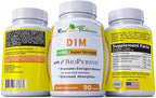 DIM Supplement 125mg - DIM Diindolylmethane Plus BioPerine 90-Day Supply of DIM for Estrogen Balance, Hormone Menopause Balance, Acne Support, Hair Skin and Nails