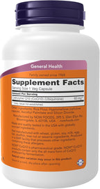 NOW Foods Supplements, CoQ10 60 mg, Pharmaceutical Grade, All-Trans Form of CoQ10 Produced by Fermentation, 180 Veg Capsules