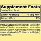 Spring Valley Calcium 600 mg, 100 Tablets | Calcium Supplement 600 mg | Calcium Supplement + STS Sticker.