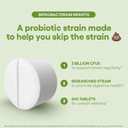 Bifidobacterium Infantis Probiotic Supplement 240 Tablets 3 Billion CFU Probiotics for Men & Women Supports Intestinal Digestive & Gut Health (240, Bifidobacterium Infantis)