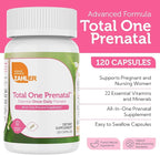 Zahler - Total One Prenatal Vitamins for Women (120 Count) Daily Multi Vitamin Prenatals with Folic Acid, Iron, Zinc & 19 Other Essential Vitamins & Minerals - Kosher Pre Natal Multivitamin Capsules