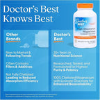 Doctor's Best High Absorption Magnesium Glycinate Lysinate Supplement for Sleep Support - Chelated Magnesium Tablets for Women & Men, 200mg per Serving, Supports Calm & Relaxation, Vegan - 120 Count