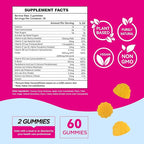 Fertility Gummies for Women to Get Pregnant Fast, Folic Acid Conception Gummies to Boost Fertility for Her, 60 Count Fertility Vitamin Gummy Support Hormone Balance, Ovulation & Period Cycle