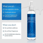 Ancient Minerals Magnesium Oil Spray Bottle of Pure Genuine Zechstein Magnesium Chloride - Topical Magnesium for Skin Application (8oz)