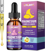 Kids Magnesium Liquid Drops-Magnesium Glycinate Liquid for Kids Supplement-w/L-theanine, Omega-3, Vitamin B6, D3 - for Sleep, Relaxation, Brain, Bones - Lemon Flavor, 2 Fl Oz