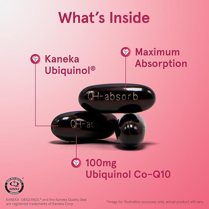Jarrow Formulas QH-Absorb Ubiquinol 100mg - 120 Softgels - High Absorption & Active Antioxidant Form of Co-Q10 - Supports Mitochondrial Energy Production & Healthy Cardiovascular Function