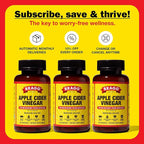 Bragg Organic Apple Cider Vinegar Capsules with Vitamin D and Zinc - (3 Pack) 90 Count - Supports Immune System