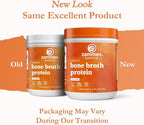 Zammex Pure Grass Fed Beef Bone Broth Protein Powder, 20g Protein, Hydrolyzed Collagen Supplement for Healthy Skin, Nails, Hair, Joints, Non-GMO, Gluten Free, Paleo & Keto Friendly, Great in Soup