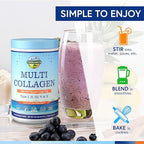 Terranics Multi Collagen Peptides Powder, Type I II III V X Hydrolyzed Collagen for Women+Men, Collagen Supplements, Fast Dissolve, Unflavored Colageno, No Sugar, Keto, 8oz