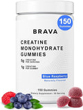 Brava Creatine Gummies | 5g Lab-Verified Creatine Monohydrate Gummies for Men & Women | Every Batch Third-Party Tested | Vegan, Gluten-Free | Blue Raspberry (150 Gummies)