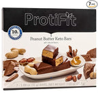 Proti Fit - High Protein Keto Bar, Low Carb, Low Sugar, Appetite Suppressant, Gluten Free, 7 Servings Per Box (Peanut Butter)