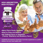 GORNVB Glucosamine Chondroitin Gummies with MSM & Elderberry Extra Strength - Flexibility Support, Antioxidant Immune Support Supplement for Adults, Men & Women - 60 Chondroitin Gummies (2 Pack)