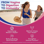 Probiotics for Women, 120 Billion CFU 34 Strains, Prebiotics, Digestive Enzymes, Cranberry, 4-in-1 Feminine Probiotic, Digestive, Vaginal, Immune Support, 30ct