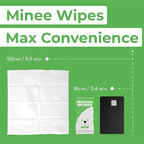 Impossibly Compact Travel Wipes - 99.5% Water - Safe for Sensitive Skin & Hypoallergenic, Resealable, Thick & Durable - For Adults, Kids & Baby Care - Aloe, 10 Pack Total 60 Wipes