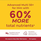 Nature Made Advanced Multivitamin Gummies 50 + for Him, Mens Multivitamins Gummies with Magnesium Citrate, Vitamin D3, Zinc, All 8 B Vitamins, 84 Multi Vitamins, 28 Day Supply