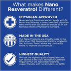 Nanoceutical Solutions Nano Liquid Resveratrol Trans Resveratrol Supplement for Brain & Heart Health | Ultra-Efficient Absorption, Up to 8 Times Higher Than Resveratrol Capsules | 30 Servings