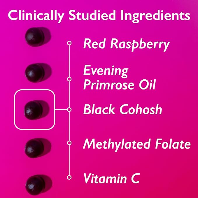Amy Suzanne Hormone Balance Gummies for Women - Hormone Harmony for Mood, Energy, Bloating - Hormonal PMS, Perimenopause & Menopause Support - Red Raspberry Leaf & Black Cohosh - 60 Gummy Supplements