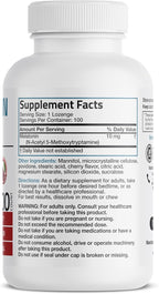Bronson Melatonin 10mg Fast Dissolve Cherry Flavored Tablets Vegetarian Chewable Lozenges, 100 Count