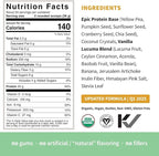 Sprout Living Epic Protein, Plant Based Protein & Superfoods Powder, Vanilla Lucuma Powder | 20 Grams Organic Protein Powder, Vegan, Non Dairy, Non-GMO, Gluten Free, Low Sugar (2 Pound, 24 Servings)