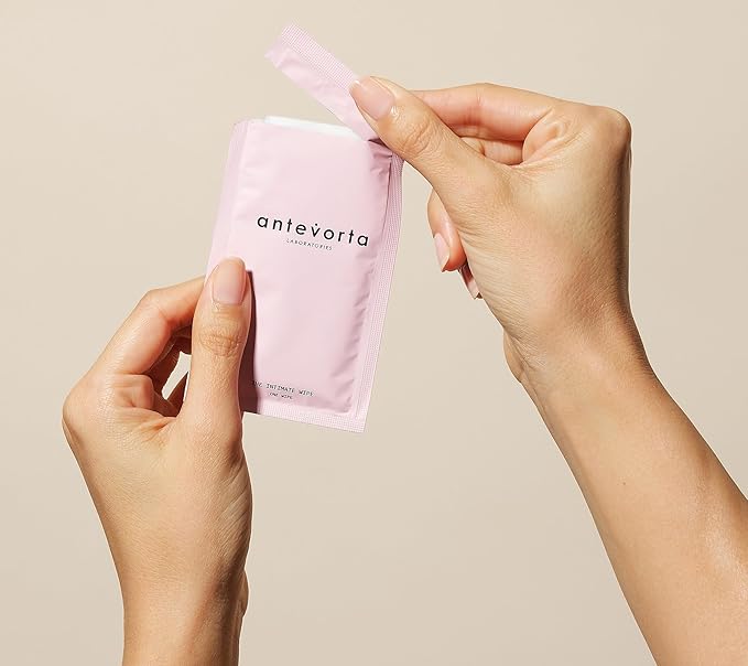 Antevorta Intimate Cleansing Gel & Flushable Wipes Set - Gentle pH-Balanced Feminine Wash + Individually Wrapped Flushable Wipes - Daily Freshness & Comfort for Sensitive Skin - Travel Friendly