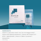 The Patch Remedy Iron Patch | Iron Bisglycinate, Vitamin C, B9 (Methylfolate), B12, Beta-Carotene, Astaxanthin | 30 Patches