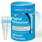 Vaginal Moisturizer Gel for Vagina Health, Moisturizer Applicators for Vaginal Dryness Relief and Long Lasting Wetness - Pre and Post Menopausal - 12 Pre Filled Applicators