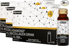 Diamond Liquid Collagen Drink for Women & Men, 15000 mg Hydrolyzed Marine Collagen Peptides with Vitamin C, Pomegranate, Hair Skin Nails Joints Bones Support, 50 ml x 30 Bottles