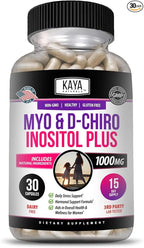 Kaya Naturals Myo & D-Chiro Inositol Plus Support for Women, Vitamin B8-30 Capsules
