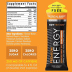 NewTrition® Extra Strength Energy Shots, 1.7 fl oz - 250mg Caffeine with Vitamin B & Amino Acids, Sugar-Free, Zero Calorie Vitamin Energy Drink for Focus & Endurance (Pack of 6, Tropical Burst)