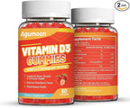 2 Pack Vitamin D3 5000 IU 125mcg Gummies - Vitamin D Gummies for Adults, Support Immune, Bone, Muscle Health - Non-GMO, Gluten-Free, Dairy-Free, No Gelatin, 120 Count, Strawberry Flavor