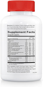 SmartyPants Kids Complete Daily Gummy Vitamins, Gluten Free, Multivitamin & Omega 3 Fish OilDHA/EPA Fatty Acids (180 Count)