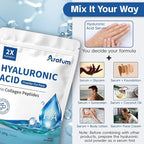 Hyaluronic Acid Powder, with Collagen Peptides – DIY Hydrating Serum & Skincare Ingredient, Clean Formula, Gluten-Free, No Preservatives – 100g / 3.52oz