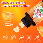 Sugar Free Vitamin D3 K2 Gummies with Calcium, 2000 IU D3 & 200 mcg K2(MK-7) & 200 mg Calcium, Supports Healthy Bones & Immune Health, Gluten Free, GMO Free, Yellow Peach, 60 Count