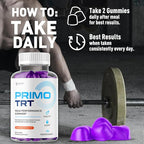 Primo TRT Gummies for Men, Official Primo TRT Male Performance Gummies with Maximum Strength Ingredients, Advanced PrimoTRT Male Health Support Gummy Supplement Premium Quality Vitamins (60 Gummies)