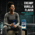 Vega Premium Protein + Supergreens - 20g Protein, Creamy Vanilla, 25 Servings, Spinach,Kale, Alfalfa Grass, Broccoli, 0g Added Sugar, Non-GMO, Gluten Free, Dairy Free, 1.68 lbs (Packaging May Vary)