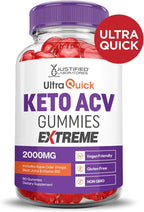 Justified Laboratories (5 Pack Ultra Quick Keto ACV Gummies Extreme 2000MG Ultraquick Keto Gummies Apple Cider Vinegar Formulated with Pomegranate Beet Juice Powder B12 Vegan Non GMO 300 Gummys