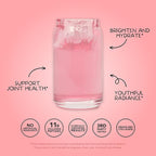 Clean Simple Eats Collagen Powder + Beauty Blend, Strawberry Colada, Hydrolyzed Collagen Peptides from Grass Fed Bovine & Chicken, Hyaluronic Acid for Hair, Skin, Nail & Joint Support, 30 Servings
