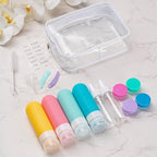 16pack Travel Bottles for Toiletries, TSA Approved LeakProof Squeezable Silicone Toiletry Containers for Shampoo, Conditioner, 3oz Portable Refillable Traveling Size Liquid Containers (16Pcs/Colorful)