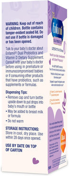Enfamil Prenatals & Baby Vitamins Dual Probiotics Drops, Supports Baby's Immune & Digestive Health*, 8.7mL Bottle