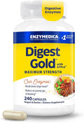 Enzymedica Digest Gold + ATPro, Maximum Strength Enzyme Formula, Fast-Acting, Helps Digest Large Meals, Prevents Bloating and Gas, 240 Capsules