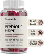 Prebiotic Fiber Gummies for Adults & Kids with No Added Sugar- 5g (60 Count) High Fiber Supplement Gummies - Vegan - Keto Friendly - Digestive Health Supplements
