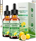 2 Pack Cortisol Supplement Liquid Drops, 17-in-1 Cortisol Detox w. Magnesium Glycinate 400mg Ashwagandha, L-Theanine, Phosphatidylserine, Hormone Balanced for Women, Mood Focus, Sleep Support