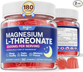 180 Count | 2 Pack Magnesium L-Threonate Gummies 2000mg, Magnesium Threonate Supplement for Adults & Kids, Support Cognition, Restful Sleep & Muscle Health, Sugar Free, Vegan, Non-GMO