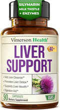 Liver Support with Artichoke Extract, Enzymes, Silymarin 50% Milk Thistle, Dandelion Root, Lipase & Protease, Solarplast® Antioxidants – Supports Detox, Digestion & Energy. 90 Capsules, 30 Day Supply