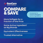 GenCare Maximum Strength Nighttime Sleep Aid Supplement for Adults Deep Sleep Pills with Diphenhydramine HCl 50mg to Fall Asleep Faster- Strong Non-Habit Forming PM Sleeping Relief [96 Softgels]