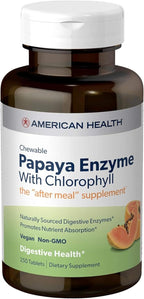 American Health, Papaya Enzyme with Chlorophyll, 250 Count
