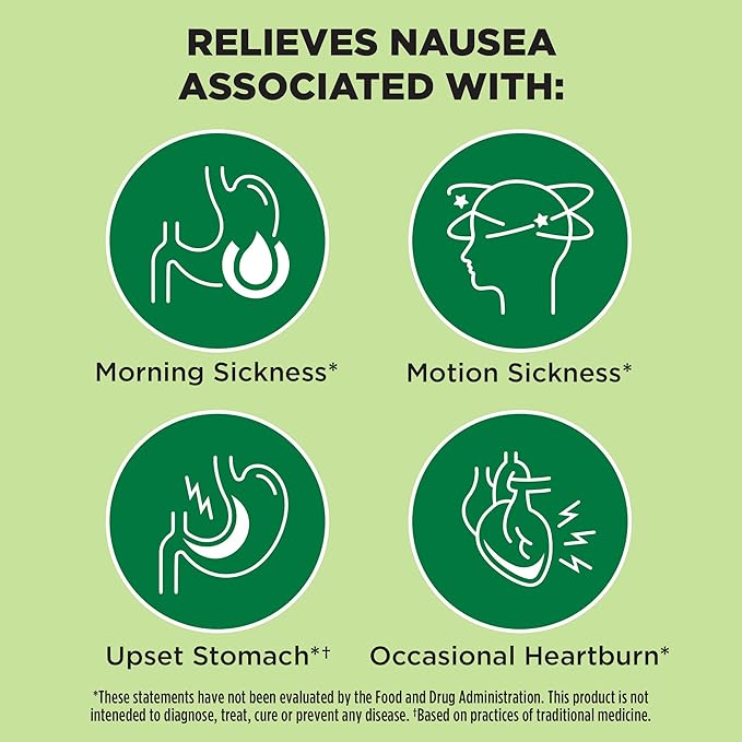From the Makers of Dramamine, Advanced Herbals Ginger Chews for Nausea Relief, Morning Sickness Relief & Motion Sickness Relief During Travel, Lemon-Honey, 20 Count