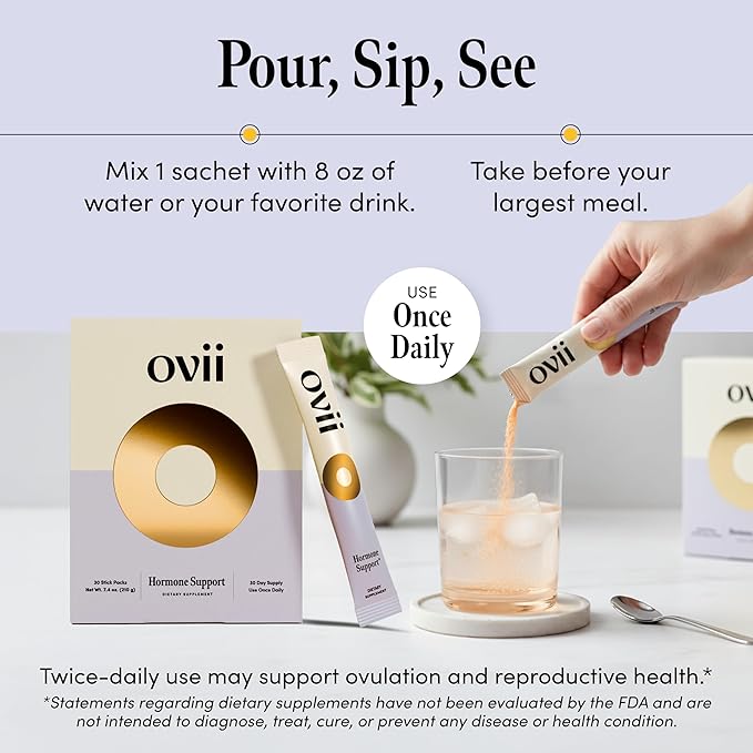 Ovii Ovarian Support for Women: Hormonal & Metabolic Balance - 40:1 Myo-Inositol + Reducose® + Vitamin D + Biotin - Supports Cycle Regularity & Healthy Ovulation & Healthy Metabolism, 30 Ct